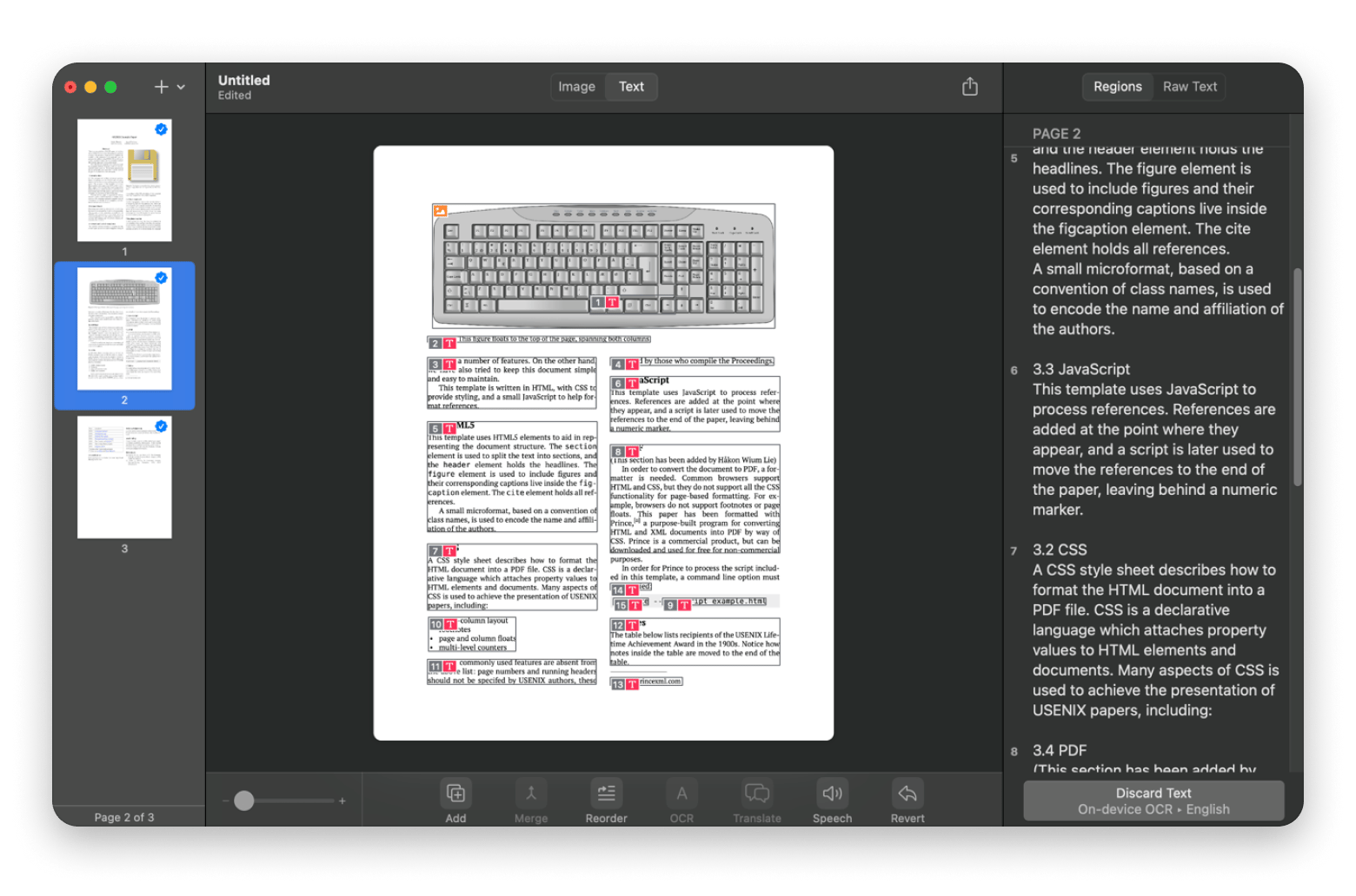 Recognizing text from image-based PDF using Prizmo, available on Setapp.